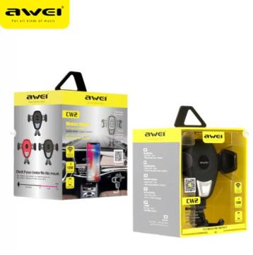 Awei cw2 supporto + caricatore wireless da auto
